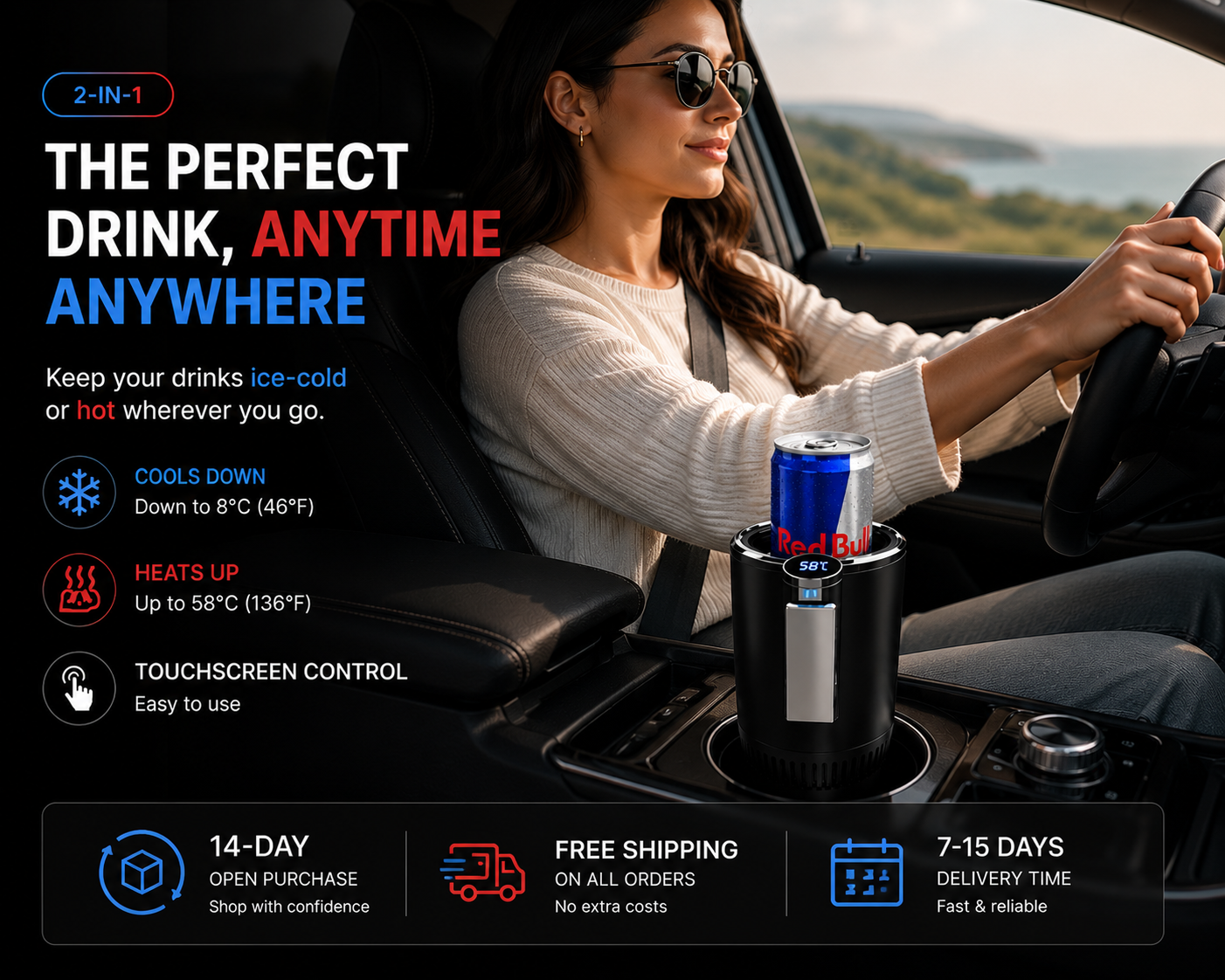 ThermoDrive Car Cup — Cooling & Heating 2-in-1